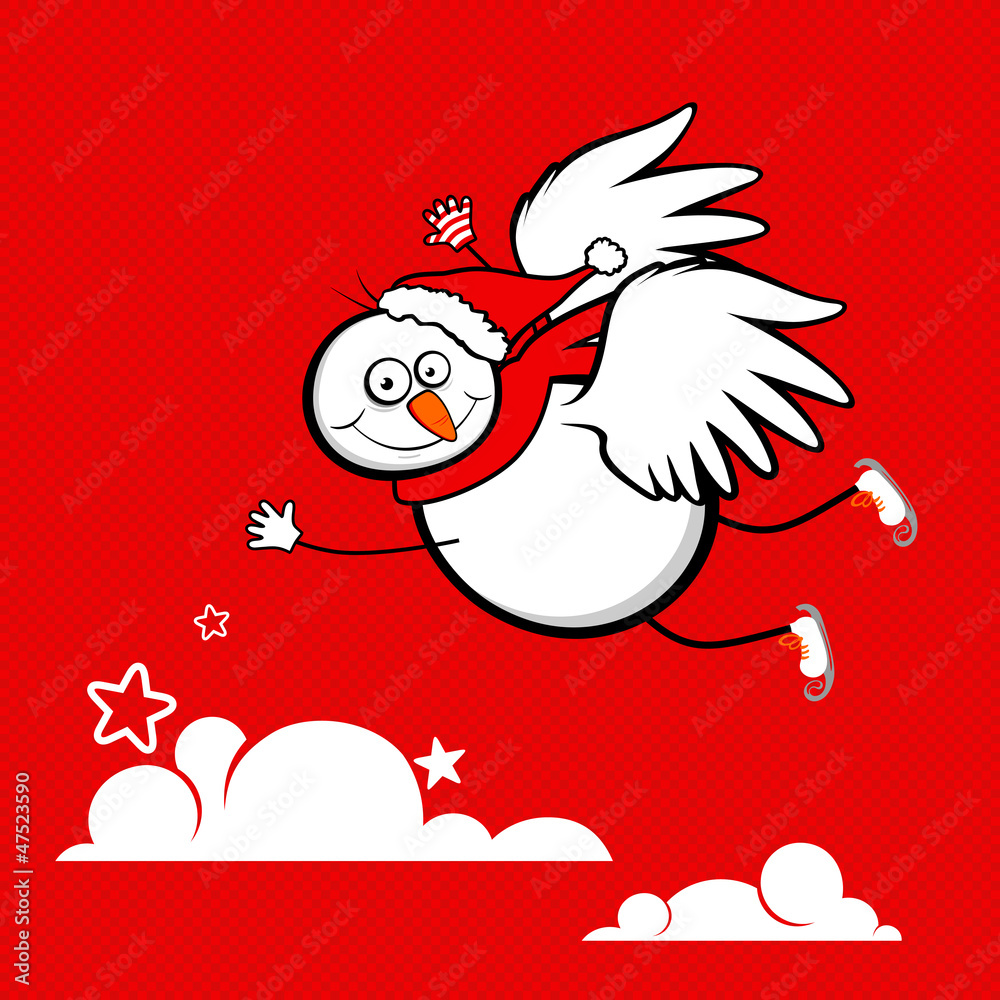Flying snowman Flying snowman