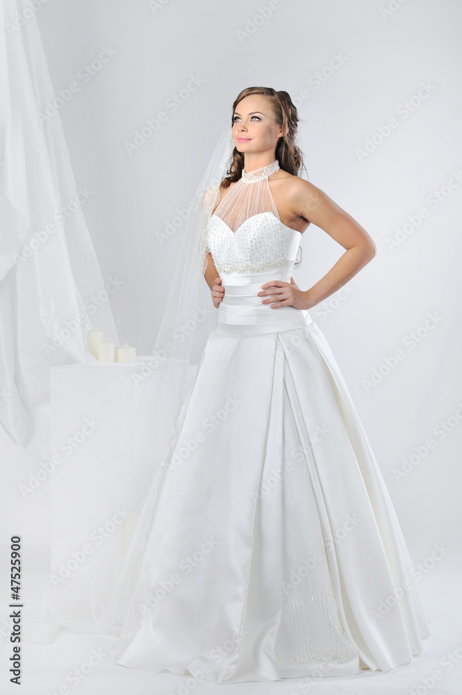 Beautiful woman in wedding dress