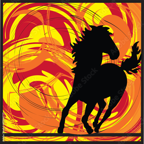 abstract horse illustration