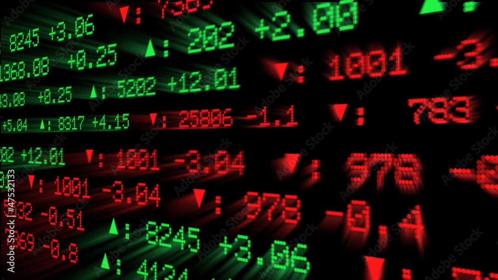 Display of Stock Exchange