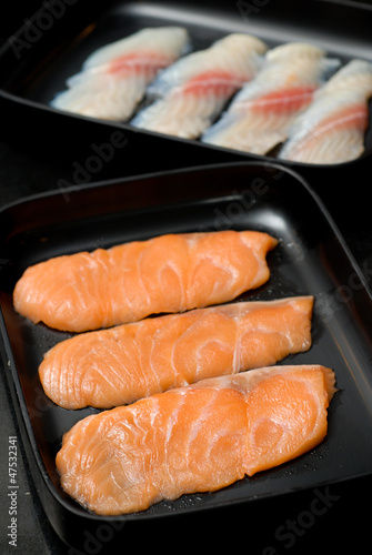 Fresh Salmon slices for BBQ
