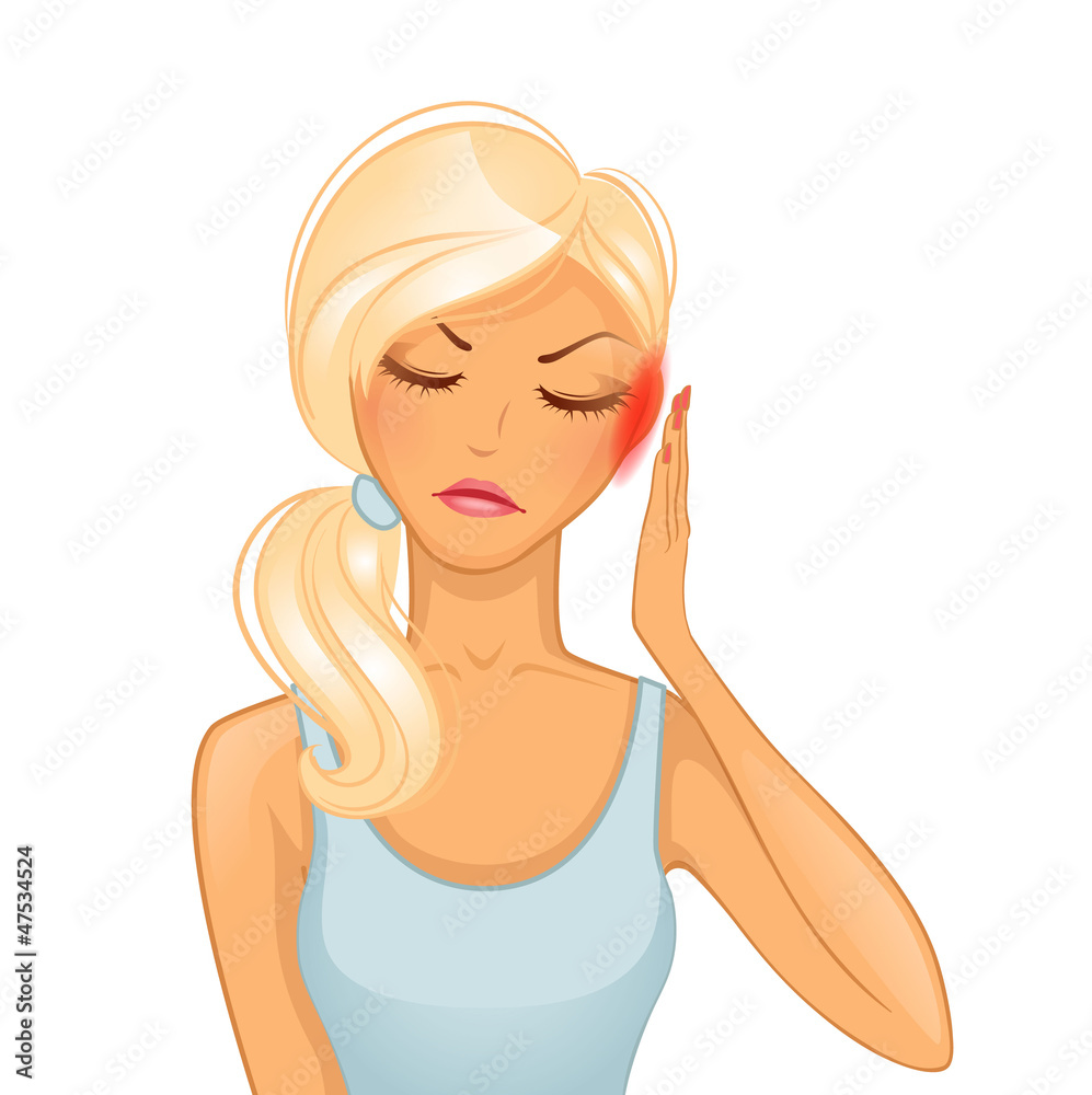 Woman with headache Woman with headache