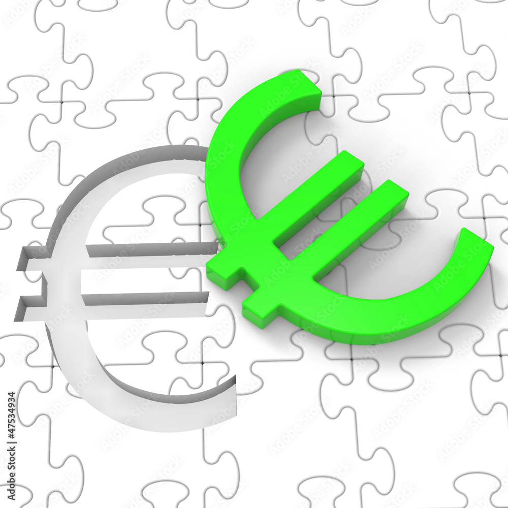 Euro Puzzle Showing European Investments Euro Puzzle Showing European Investments