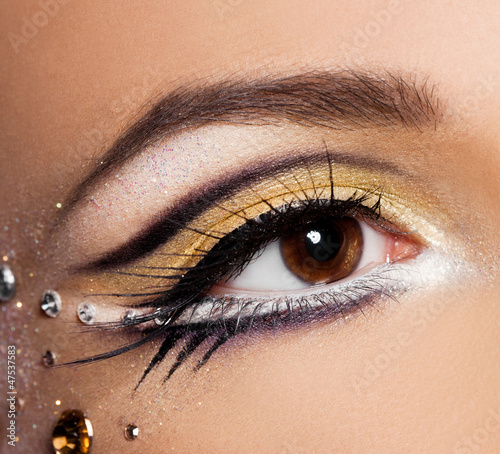 close-up of beautiful womanish eye