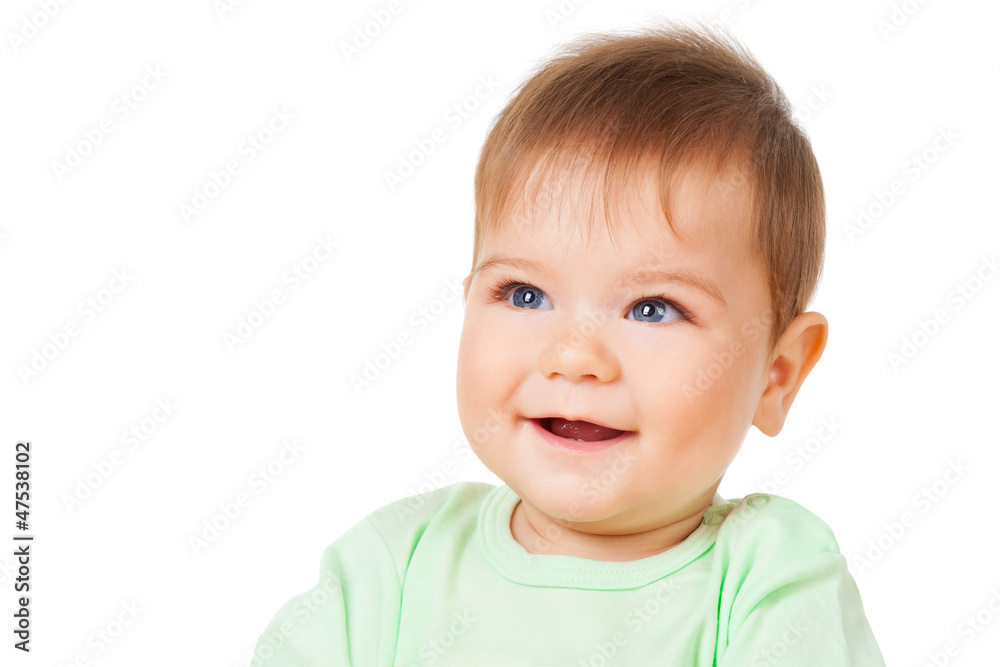 Portrait of a baby, isolated on white