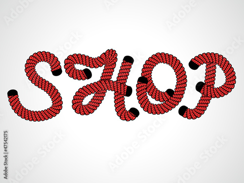 shop sign - string word
