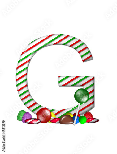 Alphabet Candy Cane Sweets G photo