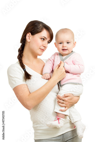 loving mother holding baby ...