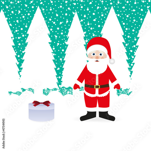 Santa Claus and gift