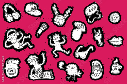 Music doodle collection: actions