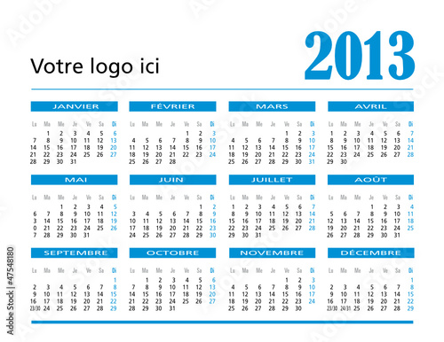 CALENDARIO BASIC FRANCE HORIZONTAL 2013