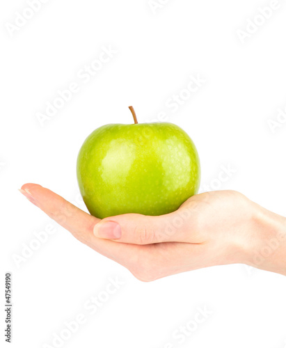 Woman hand with apple