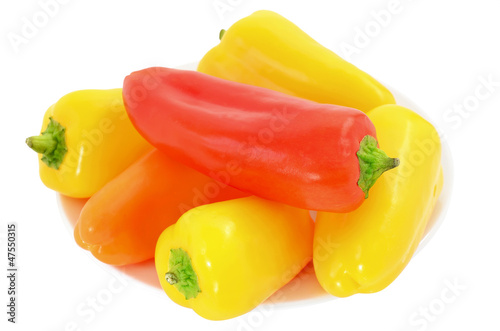 Sweet pepper on a plate