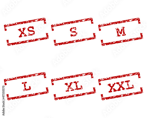 Kleidergrößen Stempel
