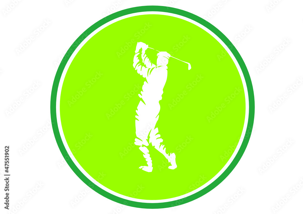 Fototapeta premium Schild zum Golfplatz