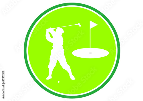 Schild zum Golfplatz