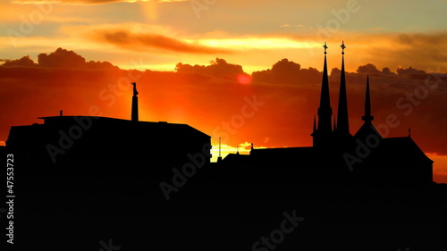 Luxembourg skyline sunrise photo
