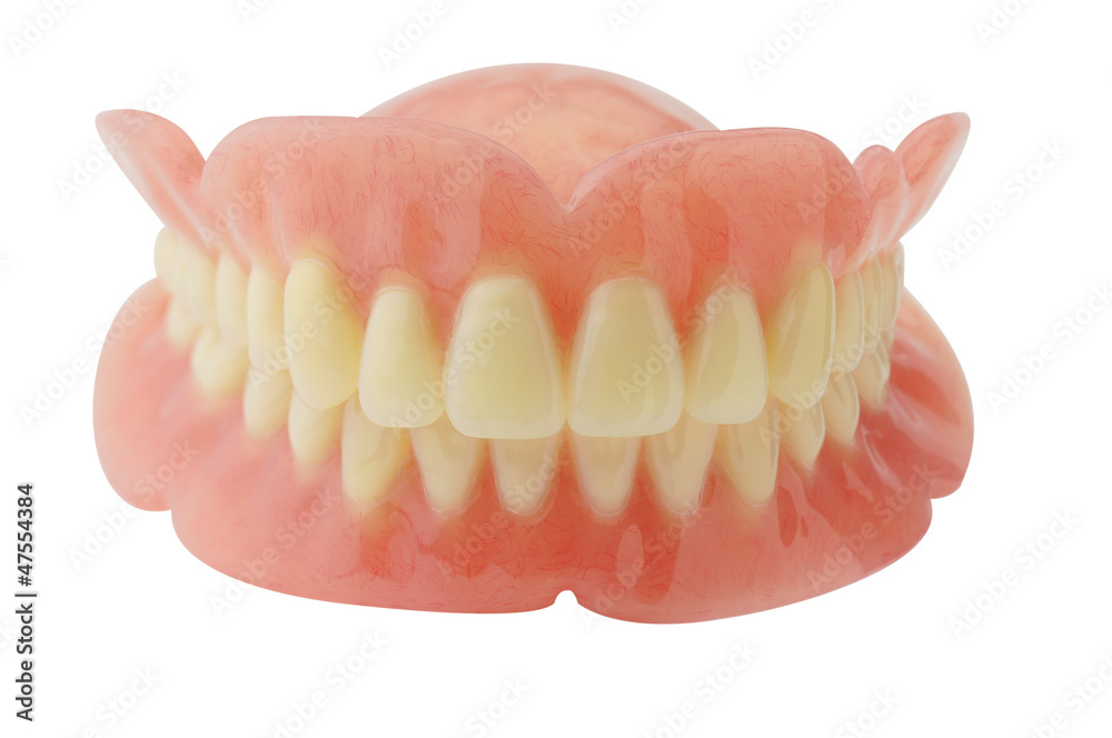 Denture with clipping path on white background Denture with clipping path on white background
