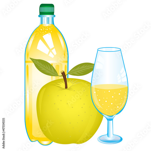 Ripe apple and drink