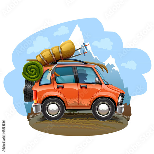 travel car illustration