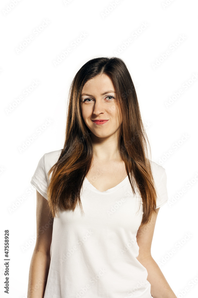 Portrait of a young attractive girl in the studio Portrait of a young attractive girl in the studio
