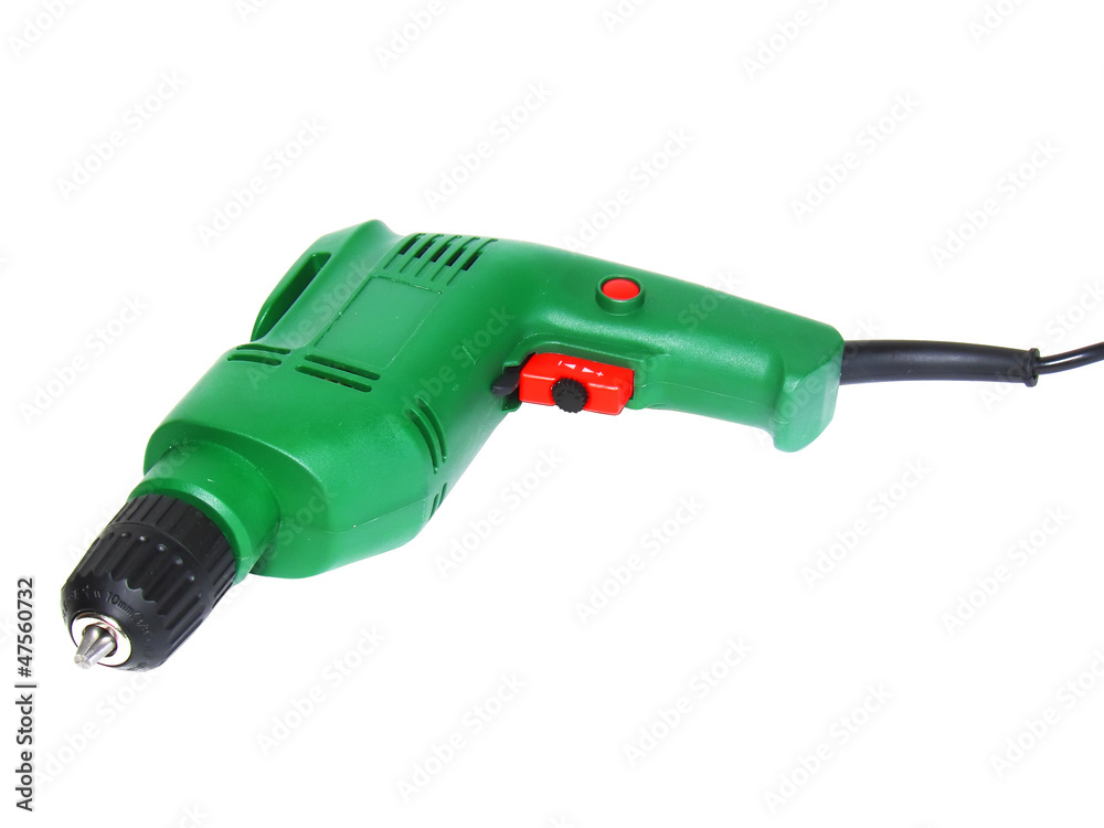 Electric drill isolated on white background Electric drill isolated on white background