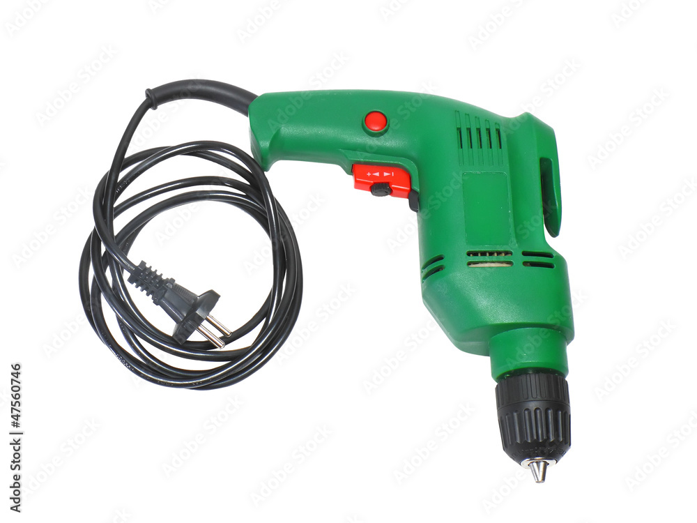 Electric drill isolated on white background Electric drill isolated on white background