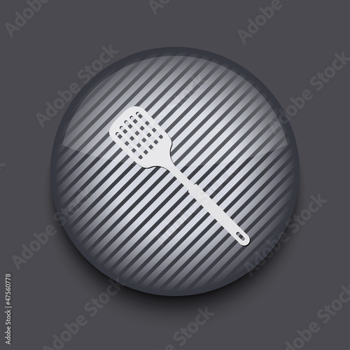 Vector app circle striped icon on gray background. Eps 10