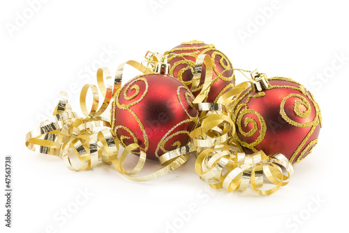 New Year, Christmas balls, decorations and gifts