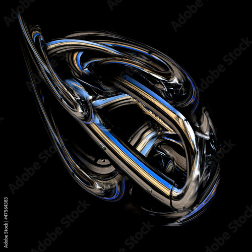 Abstract metal object. The symbol of the movement.