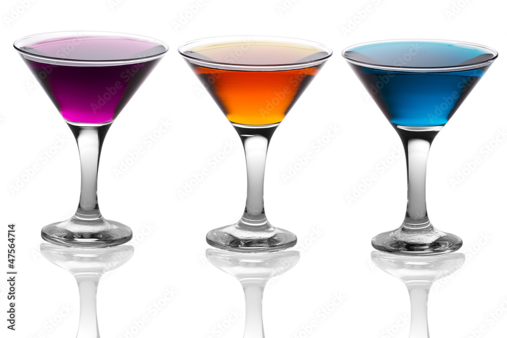 alcoholic martini cocktails isolated on white alcoholic martini cocktails isolated on white
