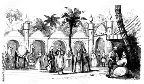 Canvas-taulu Traditional Arabia : Street Scene