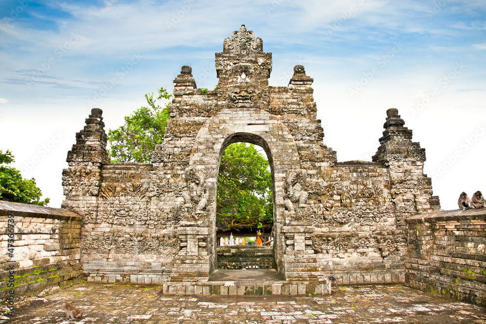 Gate in Pura Uluwatu temple, Bali, Indonesia