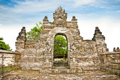 Gate in Pura Uluwatu temple, Bali, Indonesia photo