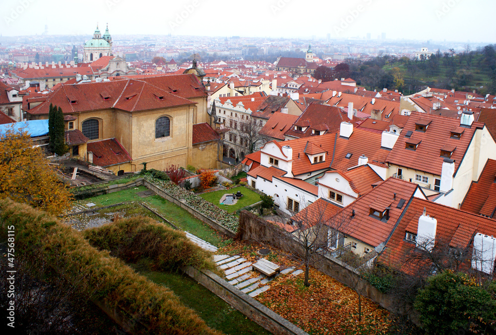 Historic roofs of Prague