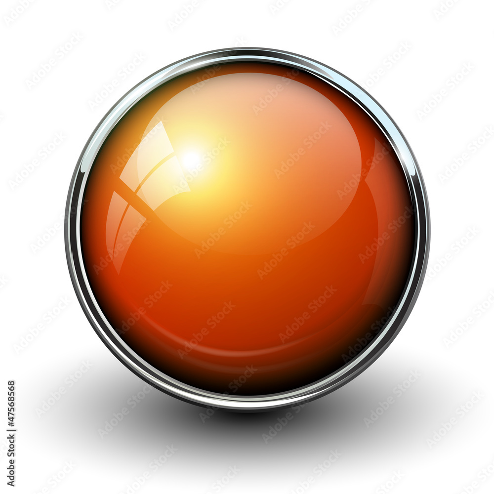 Orange shiny button Orange shiny button