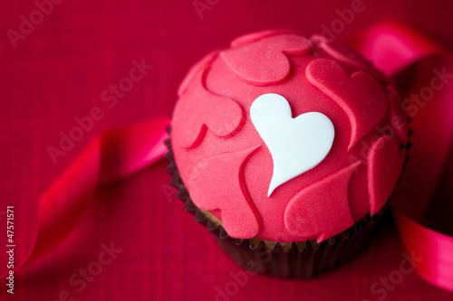 Fototapeta kuchenna Valentine cupcake