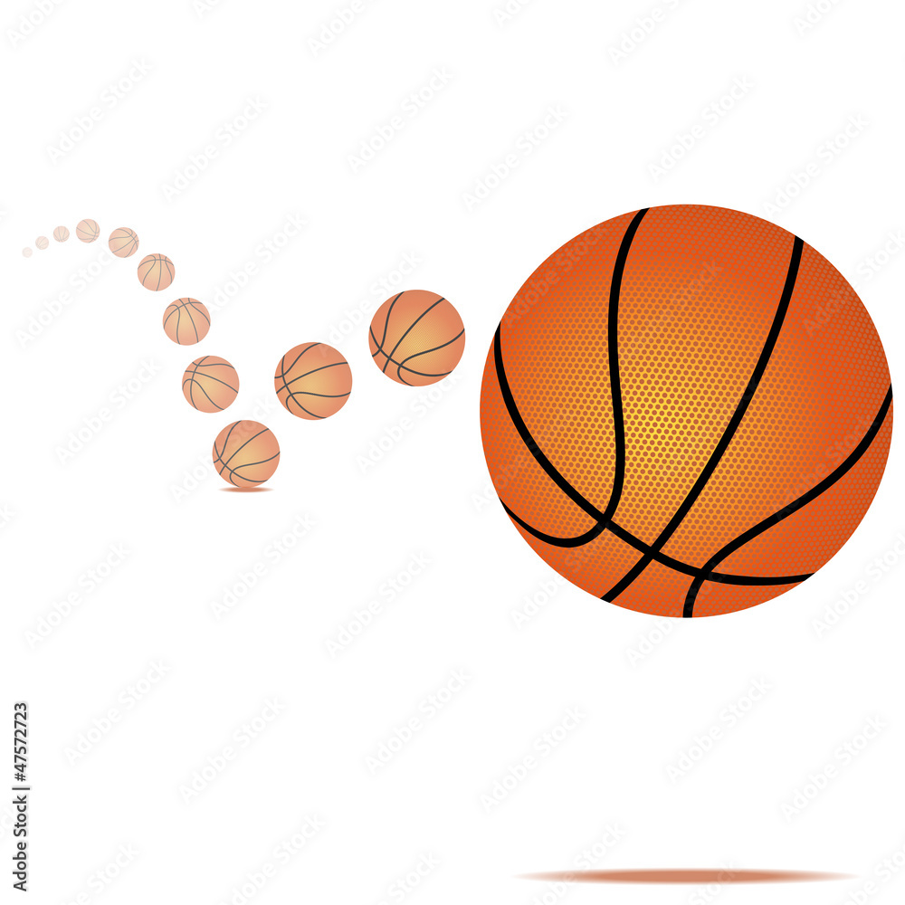 Vector bouncing basketball