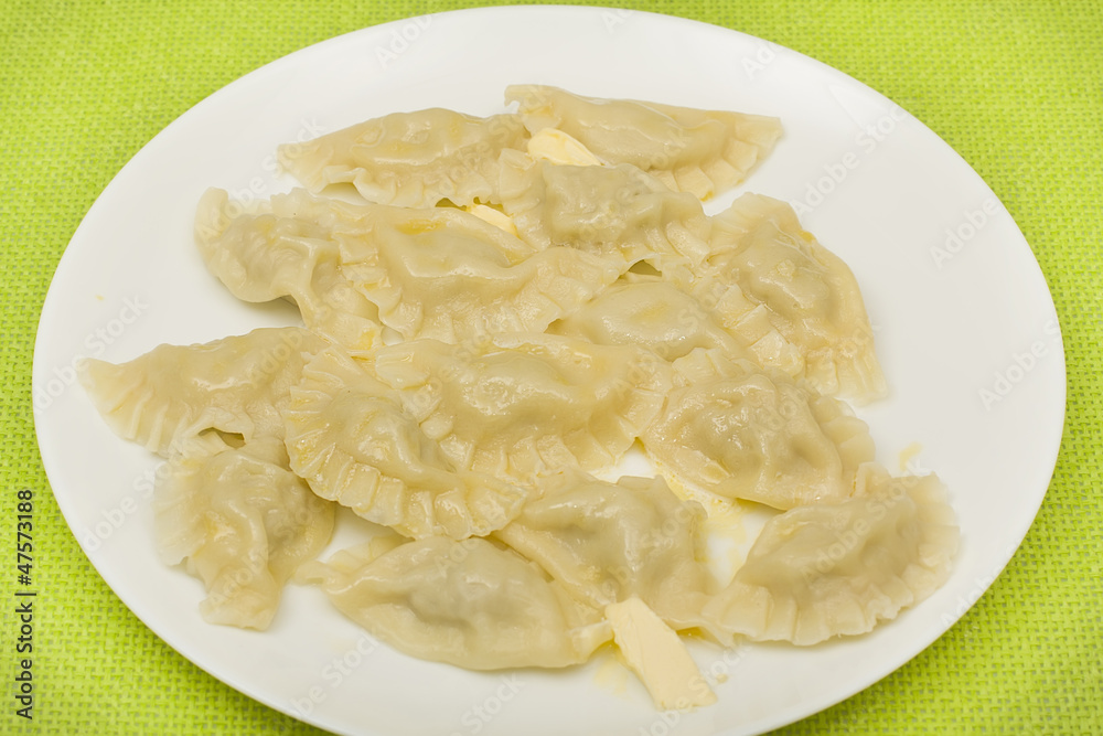 Boiled dumplings with butter Boiled dumplings with butter