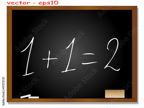 Vector conceptual black blackboard with text