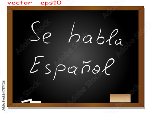 Vector conceptual black blackboard with text