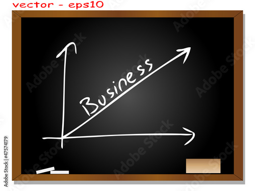 Vector conceptual black blackboard with text