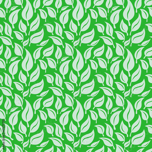 Vector seamless background with leaves