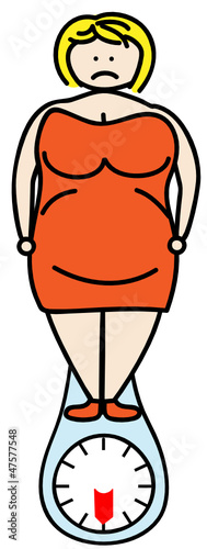 Frau mit Übergewicht