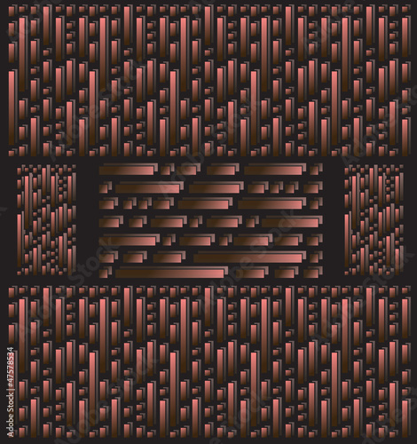 Brown wallpaper from rectangle on dark background