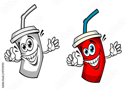 Fresh soda drink with straw