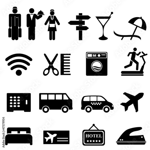 Hotel icon set