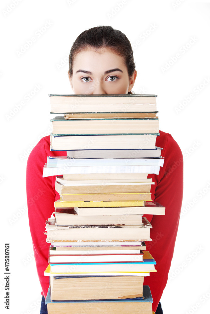 Sad female student with learning difficulties Sad female student with learning difficulties
