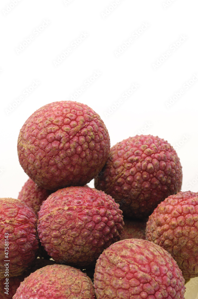 Border of lychees Border of lychees