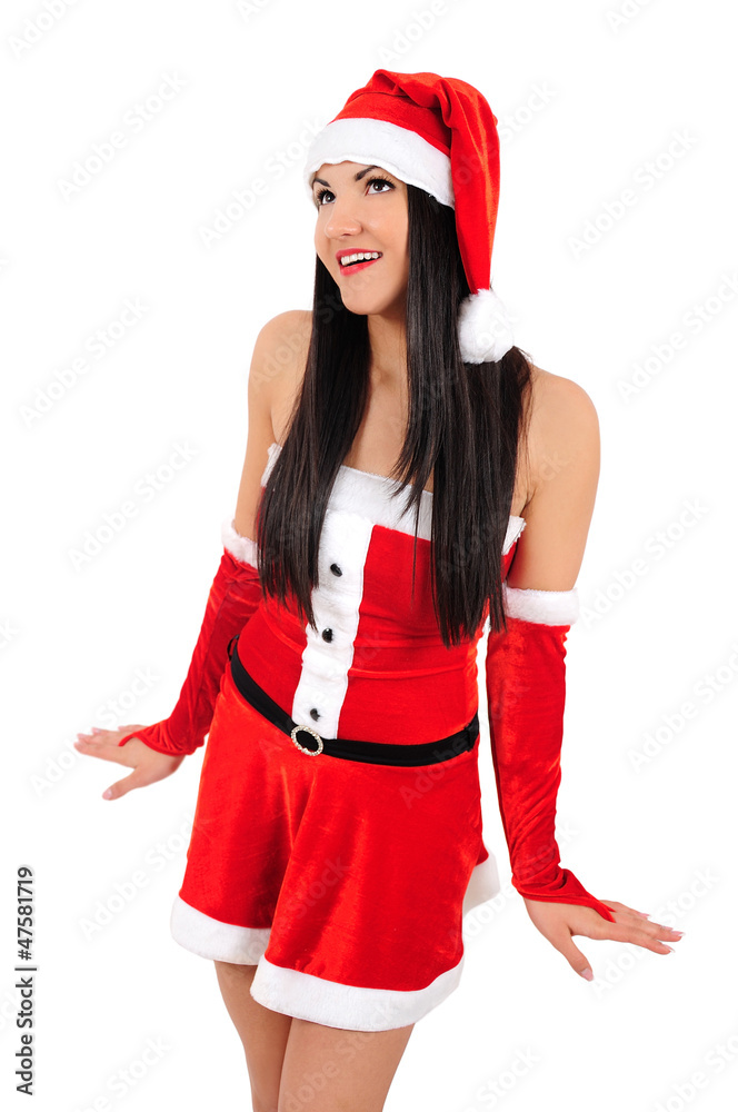 Young brunette christmas girl Young brunette christmas girl